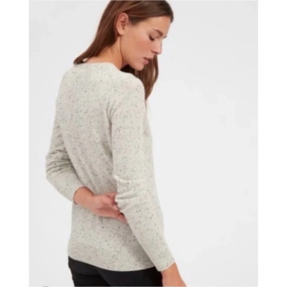 Everlane Classic Cashmere Crew Sweater Donegal Frost Speckled Size Small - Picture 2 of 8